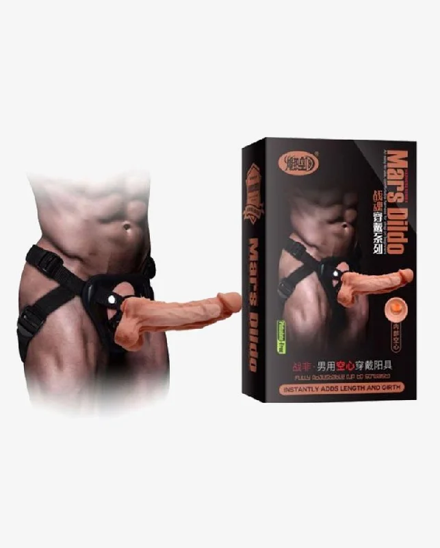 Chemical-free dildo-Mars Very Soft Hollow Strap-on Dildo