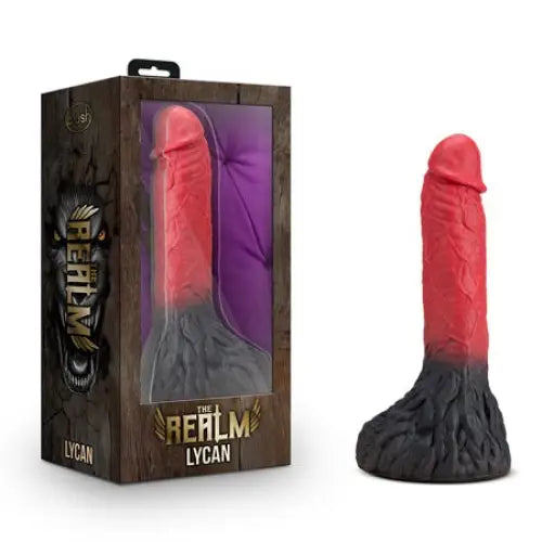 Backpack dildo-Blush The Realm Lycan 10.5 in. Silicone Lock On Fantasy Werewolf Dildo Red