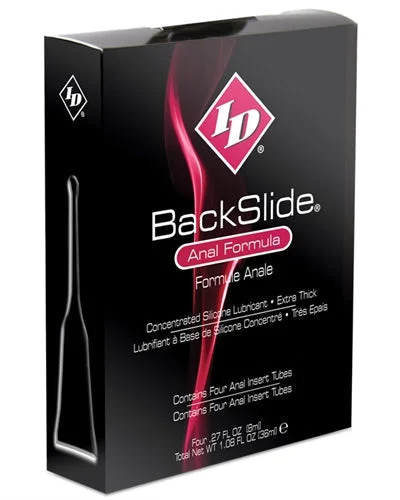 lubricant for weaving shuttles-ID Backslide Silicone Lubricant 8ml Long Tube - 4pack