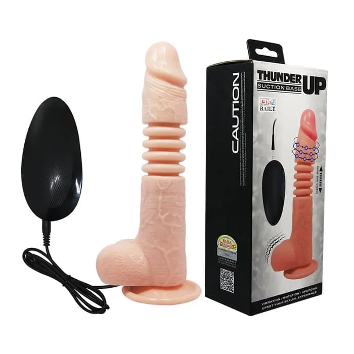 Plug-in dildo-8 Inches Realistic Up And Down Rotation And Vibrating Dildo