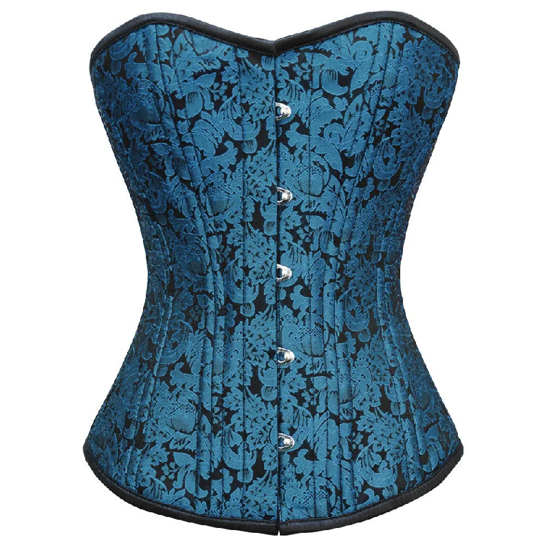 corset with floral piping-Ryoko Waist Training Corset