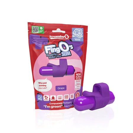 Rechargeable stimulation device-Screaming O 4B FingO Slim Grape