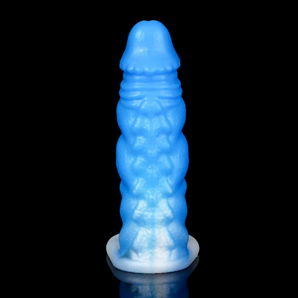 Sandy dildo-Luminous Monsterdildo Penis Sleeve Extender - Premium Silicone Cock Ring Expansion Male Sex Toy