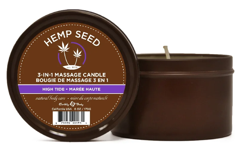 lubricant for winch handles-Hemp Seed 3-in-1 Massage Candle - High Tide - 6 Oz.