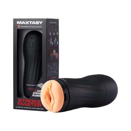 Tight stimulation toy-Maxtasy Stroke Master Realistic With Remote Nude Plus