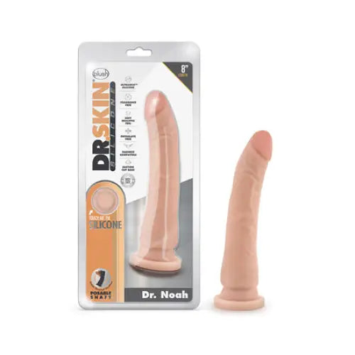 Rechargeable-base dildo-Blush Dr. Skin Silicone Dr. Noah Realistic 8 in. Dildo with Suction Cup Beige