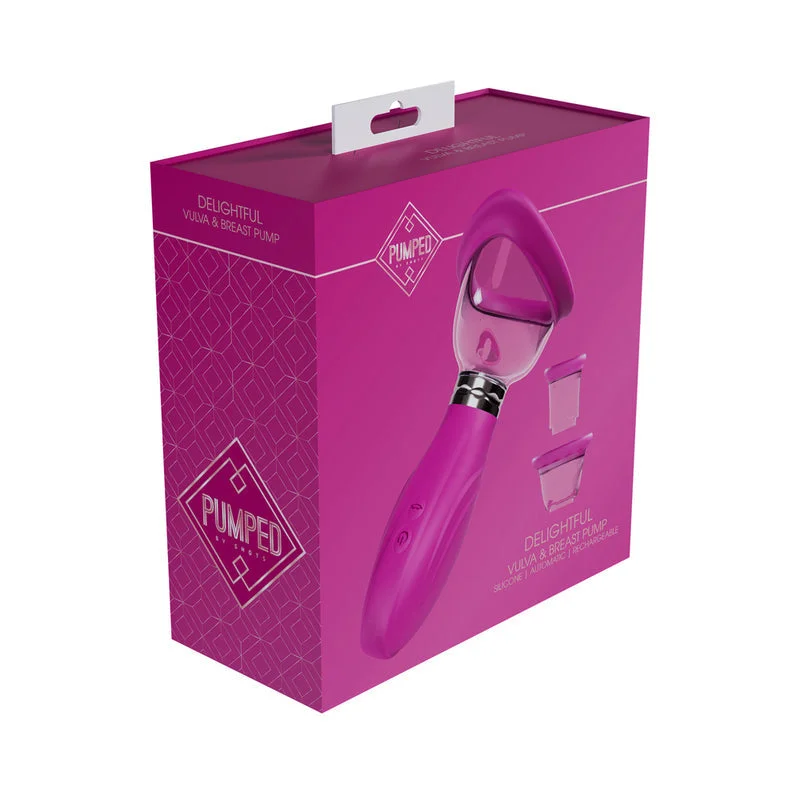 Compact male pleasure-Pumped Delightful Automatic Rechargeable Vulva & Breast Pump Pink