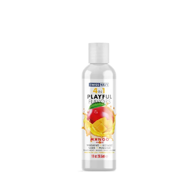 lubricant for boat anchors-Swiss Navy 4-in-1 Playful Flavors - Mango 1 Oz