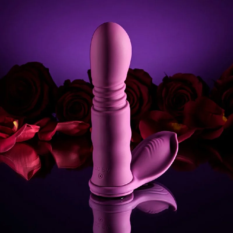 Heather dildo-Playboy - Match Play Vibrating Thrusting Dildo with Cock Ring (Pink)