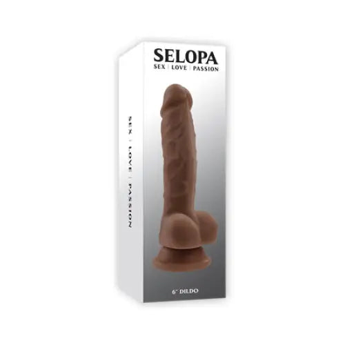 Shrinkable dildo-Selopa 6" Lifelike Dildo - Dark