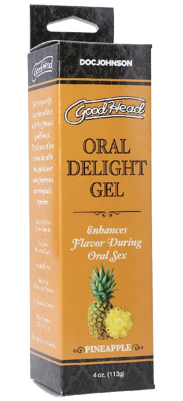 lubricant for playground swings-Goodhead - Oral Delight Gel - Pineapple - 4 Oz.