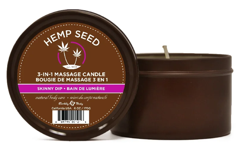 lubricant for fish finders-Hemp Seed 3-in-1 Massage Candle - Skinny Dip - 6 Oz.