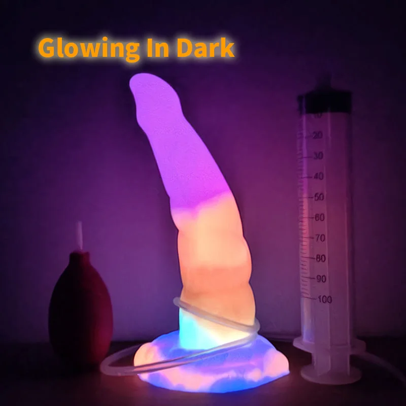 Backpack dildo-Squirting Monster Dildo Glowing In Dark