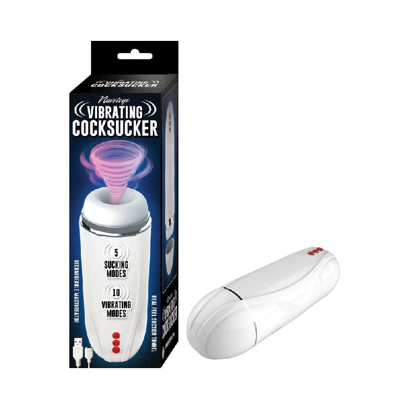 Soft-touch gadget sleeve-Nasstoys Vibrating Cocksucker White