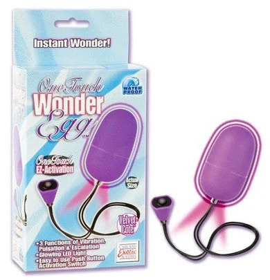 vibrating finger vibrator for couples accessories-lubricant for zipper machines-One Touch Wonder Egg - Purple