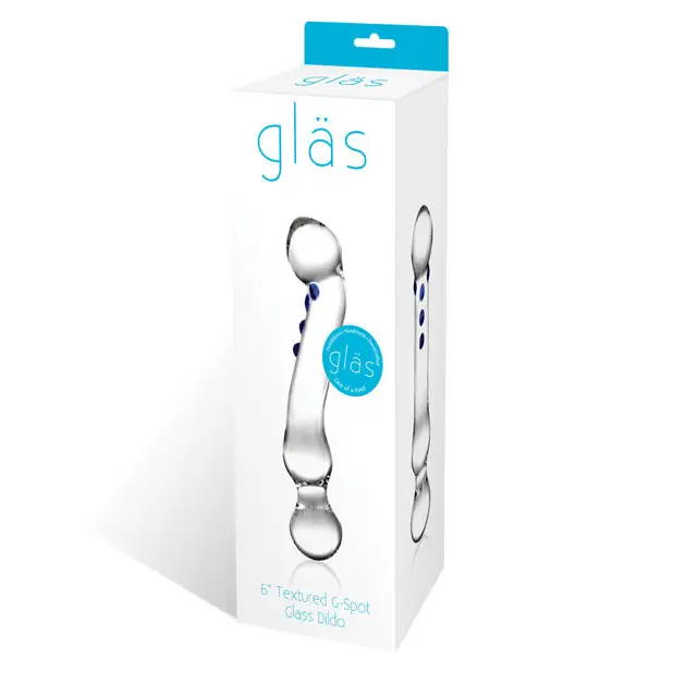 Rich-tone dildo-Glas 6 in. Textured G-Spot Glass Dildo