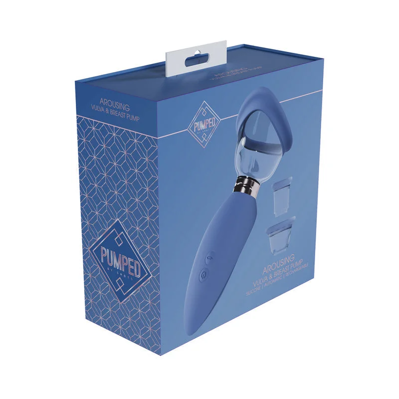 Multi-mode masturbator-Pumped Arousing Automatic Rechargeable Vulva & Breast Pump Blue