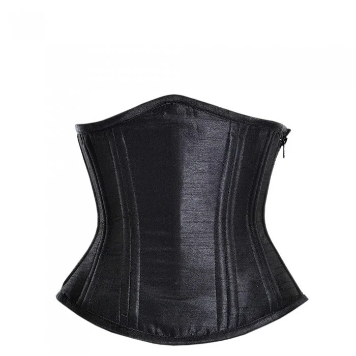 corset with floral detailing-Federica Black Waist Training Corset