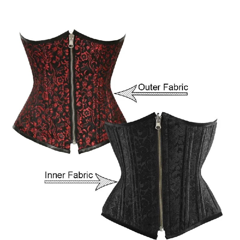 corset for retro embroidery-Eliana Reversible Waist Training Corset