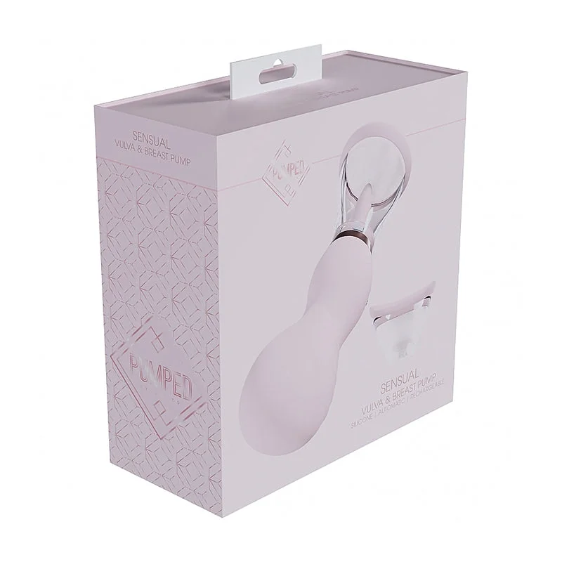 Rechargeable stroking sleeve-Pumped Sensual Automatic Rechargeable Vulva & Breast Pump Pink